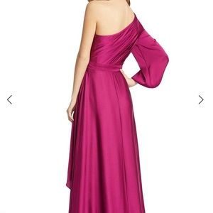 Ieena Duggal - 49141 Asymmetric Bishop Sleeve Long Dress